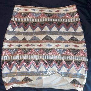 Bebe sequin skirt